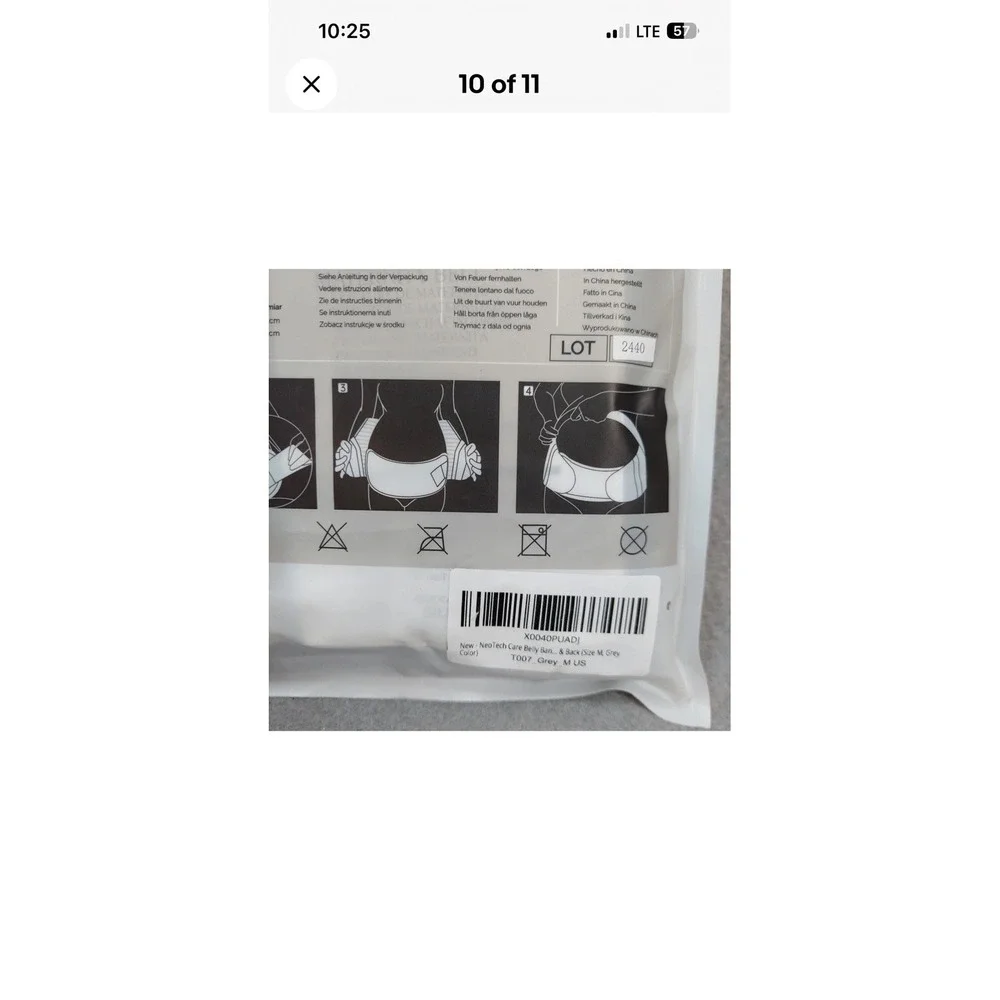 NEOTech Care NTC‎ T007 Maternity Belt, Black, Adjustable - Size XXL - New